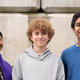 The trio of lead actors for Disney+'s Percy Jackson series.